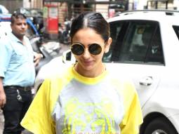 Photos: Rakul Preet Singh snapped outside a salon in Khar