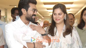 Photos: Ram Charan and wife Upasana Kamineni pose with their newborn daughter