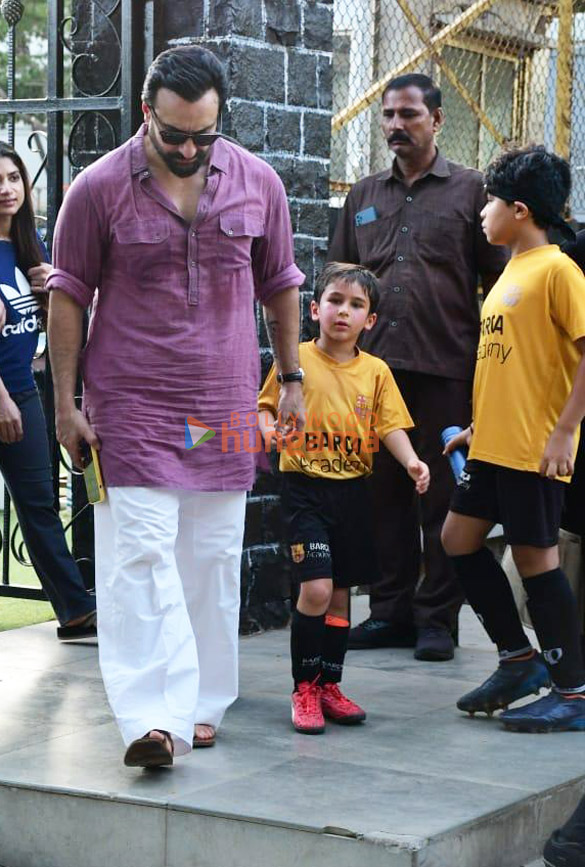 photos saif ali khan taimur ali khan and laksshya kapoor snapped at football ground in juhu 2