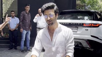 Pulkit Samrat looks dashing in a white kurta as he poses for paps