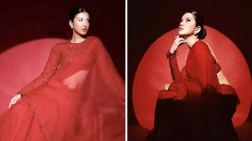 Shanaya Kapoor’s beautiful red sheer saree by Manish Malhotra is ethnic glam at its best
