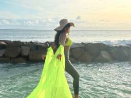 Sonakshi Sinha is slaying the beachwear look effortlessly in striking neon bikini and straw hat