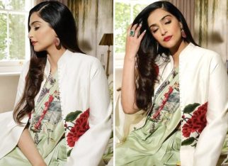 Sonam Kapoor represents India in Rohit Bal’s floral print saree at UK PM Rishi Sunak’s reception