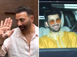 Sunny Deol flaunts his mehendi at the pre-wedding ceremony of his son Karan Deol