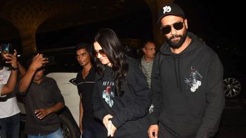 Vicky Kaushal & Katrina Kaif twin in black as they get clicked at the airport