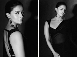 Alia Bhatt leaves us enchanted in a black Manish Malhotra saree for Rocky Aur Rani Kii Prem Kahaani promotions