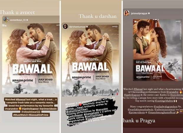 Arjun Kapoor, Karan Johar, and others review Bawaal; cannot stop gushing about Varun Dhawan and Janhvi Kapoor