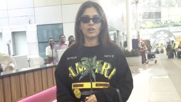 Bhumi Pednekar sports a black on black airport look