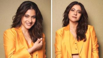 Kajol brings a tangy twist to promotions of her web series the Trail in her vibrant tangerine pantsuit