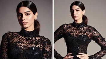 Khushi Kapoor made a bold fashion statement as she adorned a stunning shimmery see through number at Manish Malhotra’s bridal couture show