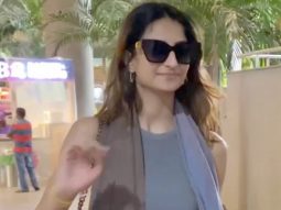 Palak Tiwari greets paps as she gets clicked at the airport