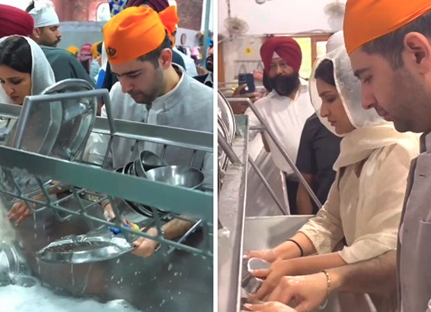 Parineeti Chopra and Raghav Chadha offer seva at the Golden Temple, wash dishes; watch 