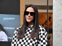 Photos: Neha Dhupia snapped outside a salon in Bandra