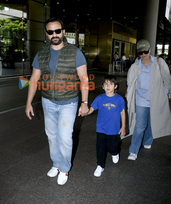 photos saif ali khan kareena kapoor khan hema malini and raj babbar snapped at the airport 3