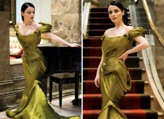 Radhika Madan redefines elegance in a green structured gown at the New York film festival for the premiere of Sanaa