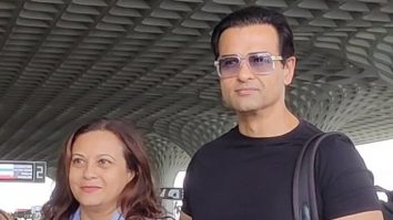 Rohit Roy gets clicked with family at the airport