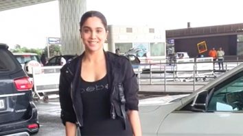 Sharvari Wagh adds on black to her airport look!