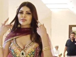 Sherlyn Chopra strikes a pose for paps dressed in a beautiful lehenga