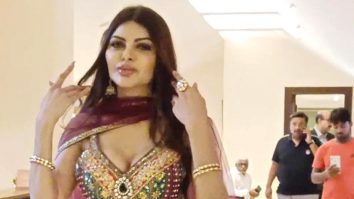 Sherlyn Chopra strikes a pose for paps dressed in a beautiful lehenga