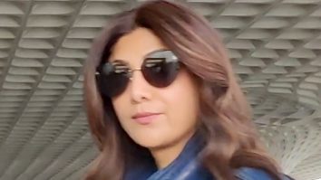Shilpa Shetty greets paps at the airport
