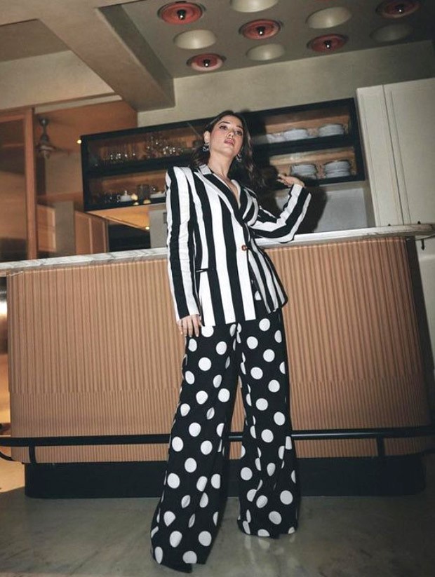 Tamannaah Bhatia’s quirky pantsuit with polka dots and stripes look far from boring Tamannaah Bhatia’s quirky pantsuit with polka dots and stripes look far from boring