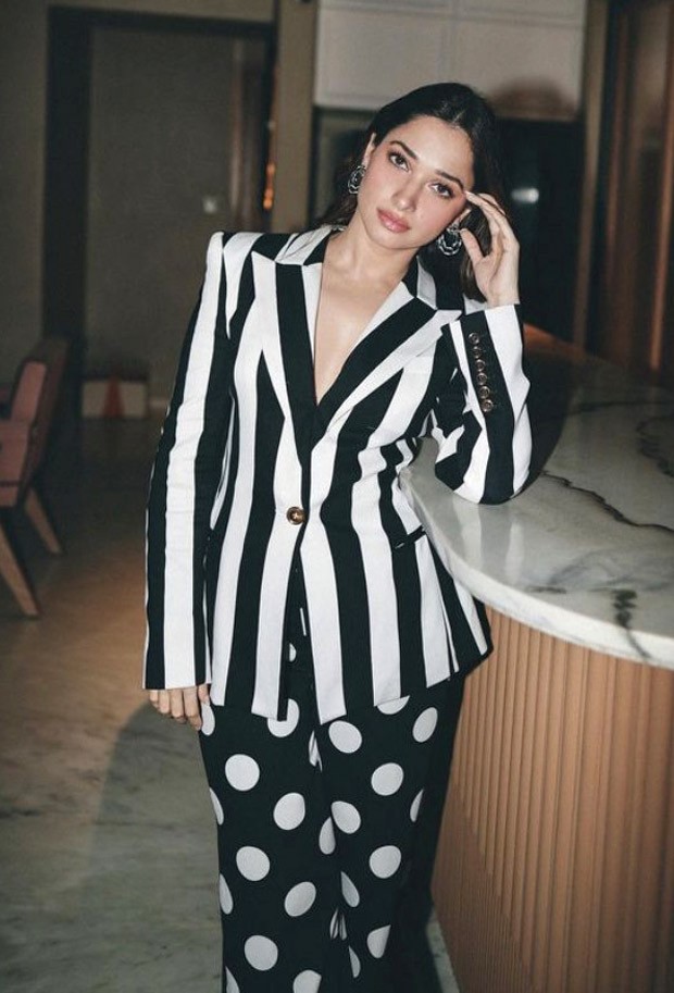 Tamannaah Bhatia’s quirky pantsuit with polka dots and stripes look far from boring Tamannaah Bhatia’s quirky pantsuit with polka dots and stripes look far from boring
