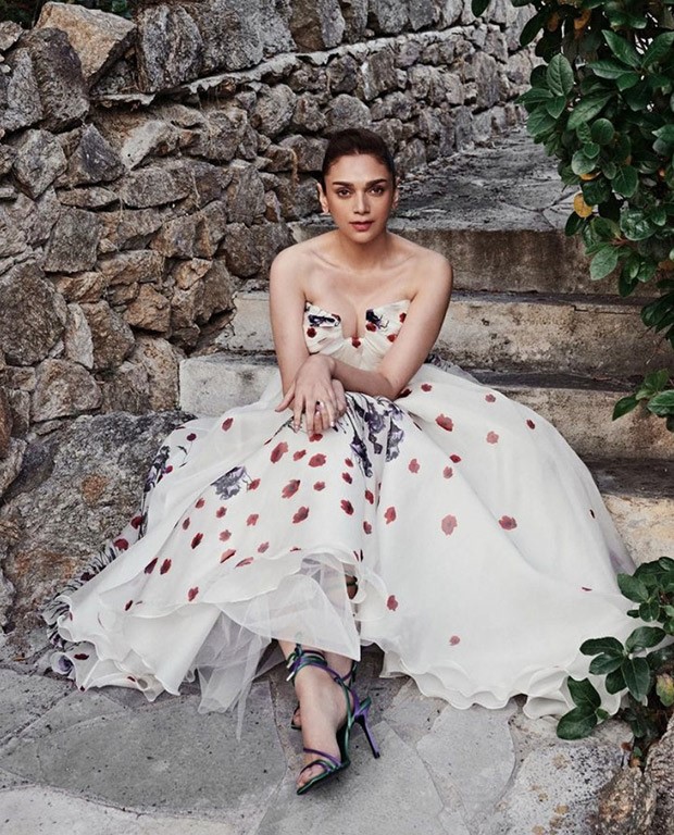Aditi Rao Hydari looks straight out of a fairy-tale in a strapless floral gown