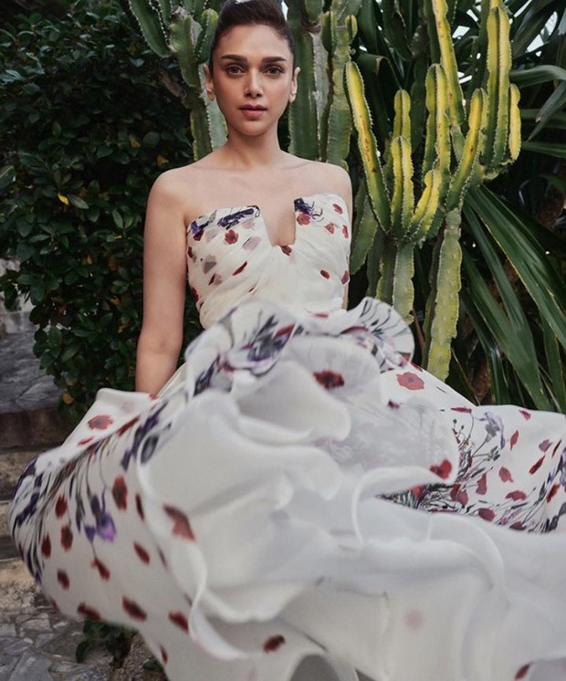 Aditi Rao Hydari looks straight out of a fairy-tale in a strapless floral gown