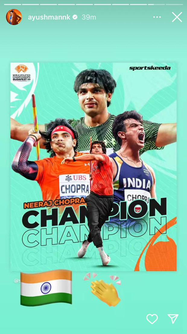 Ajay Devgn, Sanjay Dutt, Anushka Sharma, Kareena Kapoor Khan and Bollywood celebs praise Javelin player Neeraj Chopra as he wins gold medal at World Athletics Championship