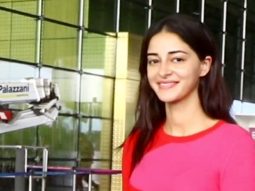 Ananya Panday gets clicked at the airport in a cute pink top and denims