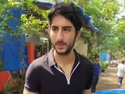 Ibrahim Ali Khan leaves in a swanky blue car after waving at paps