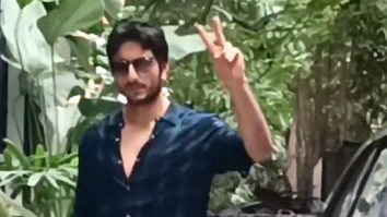 Ibrahim Ali Khan waves at paps as he gets clicked in the city