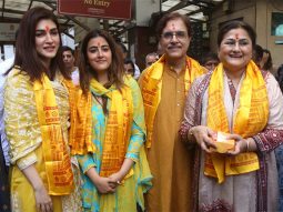 Kriti Sanon seeks blessings at Siddhivinayak Temple with her family post-National Award win, distributes prasad, watch video