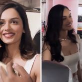 Manushi Chhillar gets mobbed by fans at the airport as she obliges selfie requests