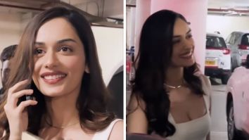 Manushi Chhillar gets mobbed by fans at the airport as she obliges selfie requests