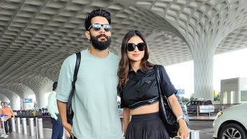 Mouni Roy donnes an all black airport look as she gets clicked with husband at the airport