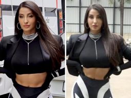 Nora Fatehi is making heads turn in Mugler knee length shorts and cropper blazer