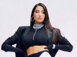 Nora Fatehi sizzles in black outfit and dangling silver chains
