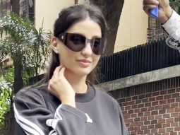 Nora Fatehi sports an all black outfit as she poses for paps