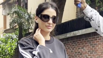 Nora Fatehi sports an all black outfit as she poses for paps