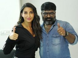 Nora Fatehi is all set to make her Telugu debut with Matka along with Varun Tej; poses with director Karuna Kumar