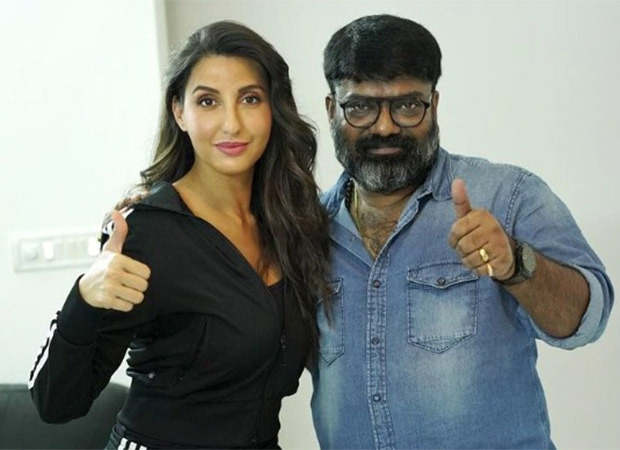  Nora Fatehi is all set to make her Telugu debut with Matka along with Varun Tej; poses with director Karuna Kumar
