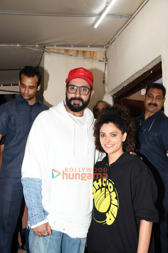 photos abhishek bachchan saiyami kher hema malini and bhumi pednekar snapped at pvr in juhu 1