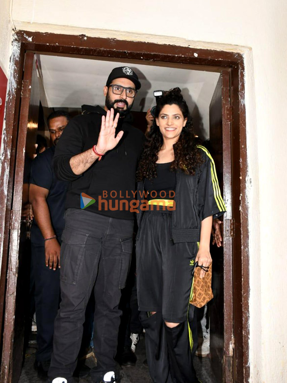 Photos: Abhishek Bachchan and Saiyami Kher snapped promoting Ghoomer at PVR, Juhu Photos: Abhishek Bachchan and Saiyami Kher snapped promoting Ghoomer at PVR, Juhu