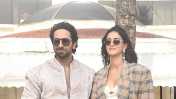 Photos: Ayushmann Khurrana, Ananya Panday and Manjot Singh spotted during Dream Girl 2 promotions