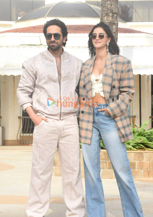 Photos: Ayushmann Khurrana, Ananya Panday and Manjot Singh spotted during Dream Girl 2 promotions