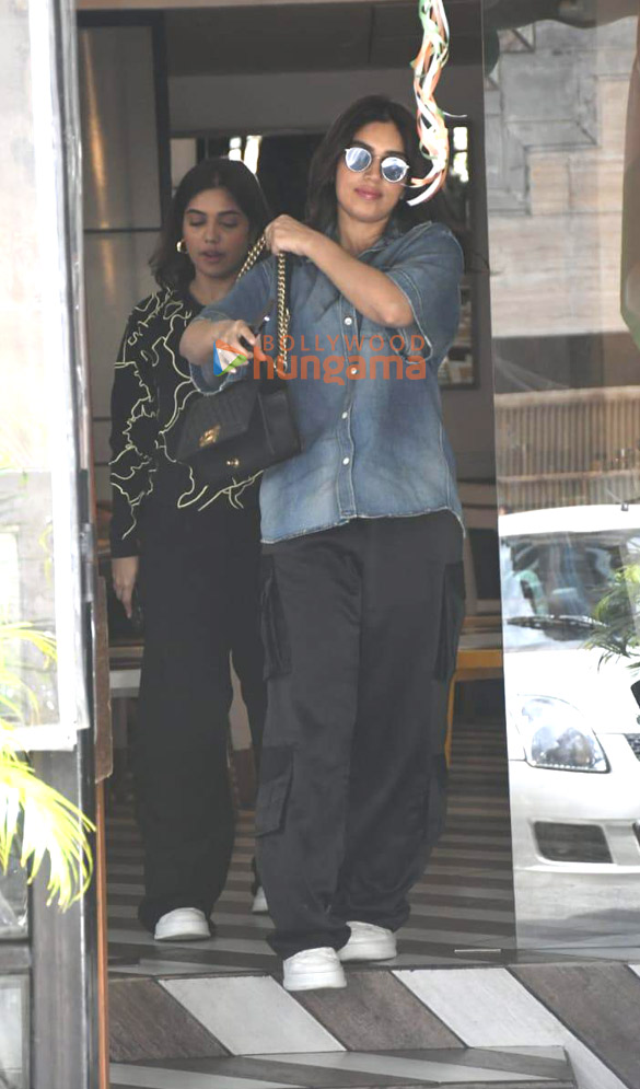 Photos: Bhumi Pednekar and her sister Samiksha Pednekar snapped at Farmers’ Cafe in Bandra