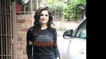 Photos: Raveena Tandon and Rasha Thadani snapped outside a dubbing studio in Bandra
