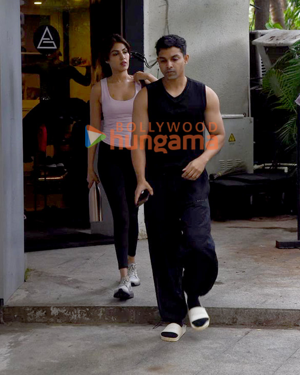 photos rhea chakraborty snapped with her brother showik chakraborty at a gym in bandra 3