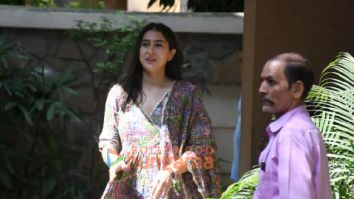 Photos: Sara Ali Khan spotted at Saif Ali Khan’s house in Bandra